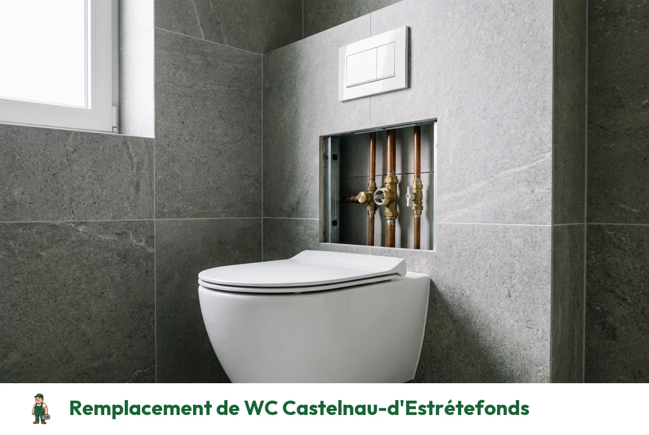 Remplacement de WC à Castelnau-d'Estrétefonds