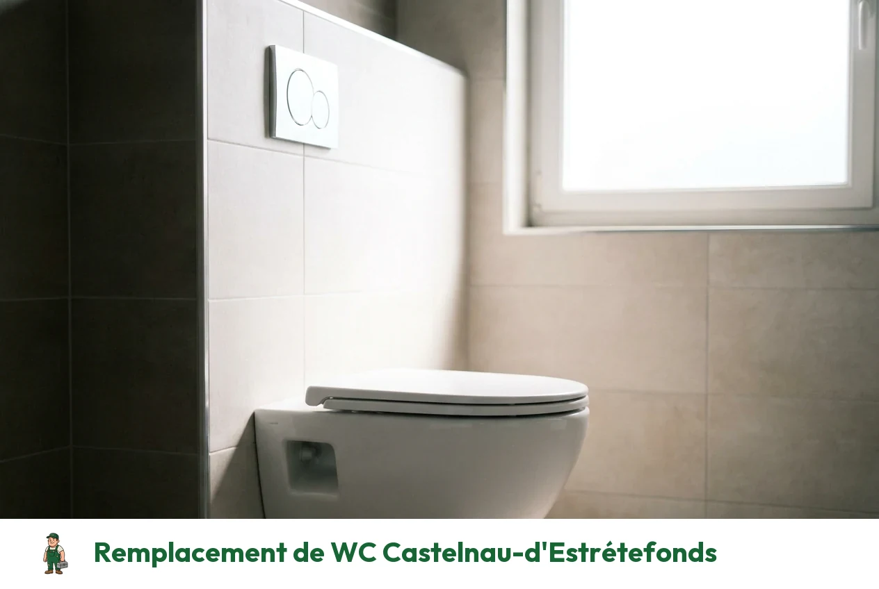 Remplacement de WC à Castelnau-d'Estrétefonds