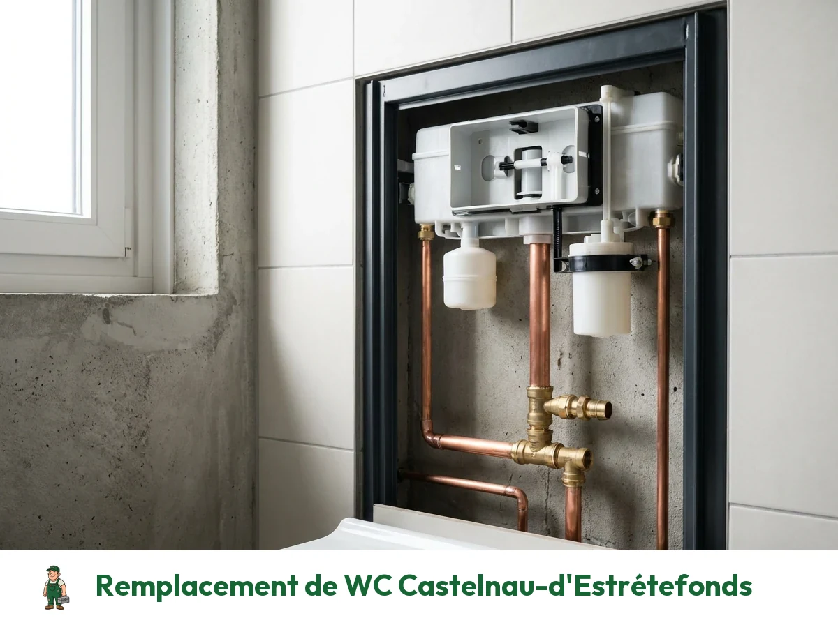 Remplacement de WC à Castelnau-d'Estrétefonds