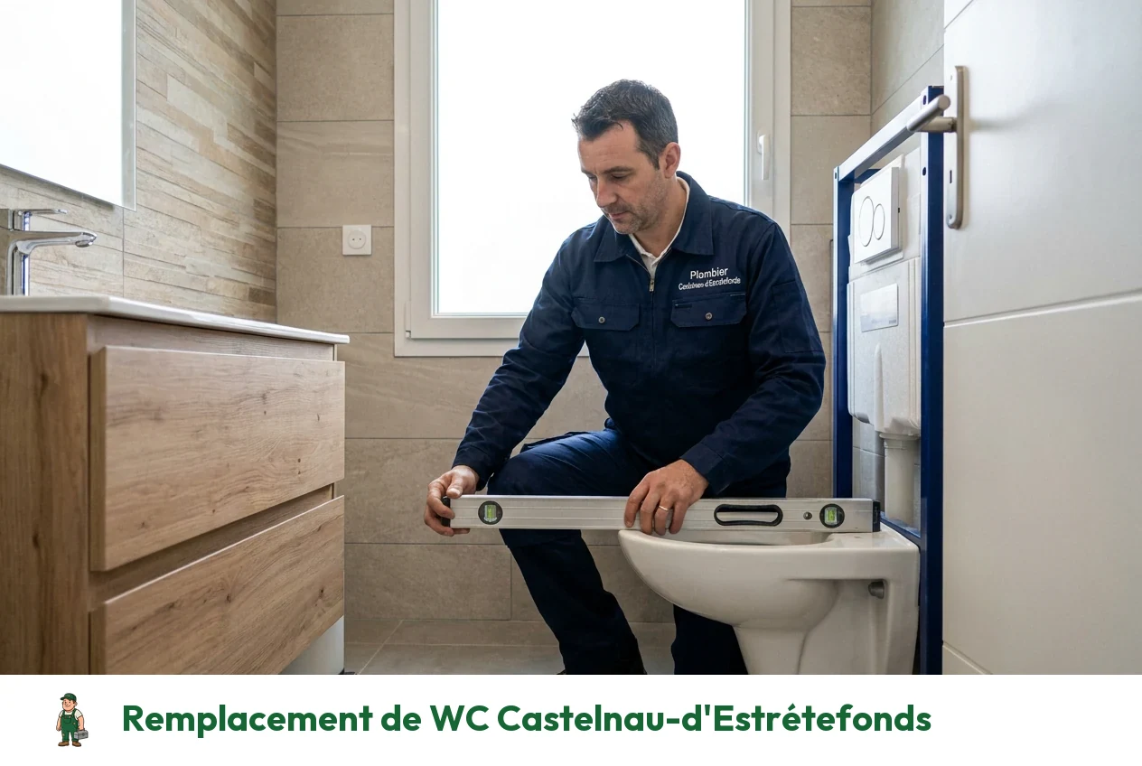 Remplacement de WC à Castelnau-d'Estrétefonds